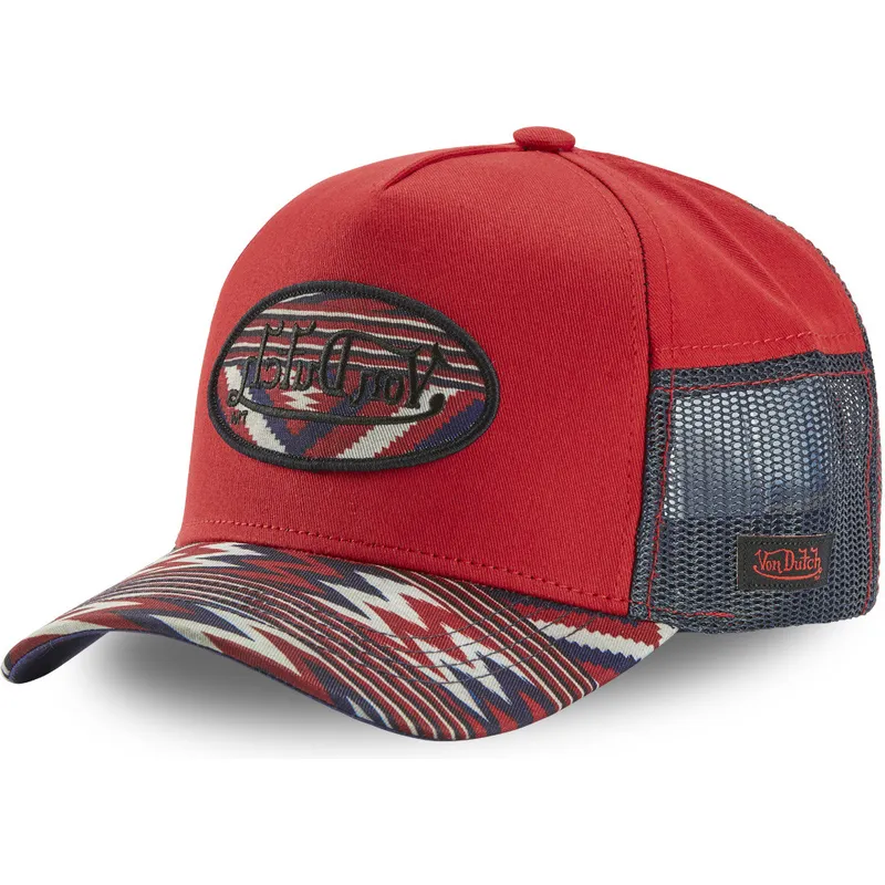 kasketter-buet-rod-snapback-af-von-dutch