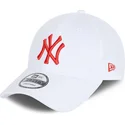 new-era-new-york-yankees-mlb-9forty-league-essential-hvid-justerbar-kasket-med-rod-logo