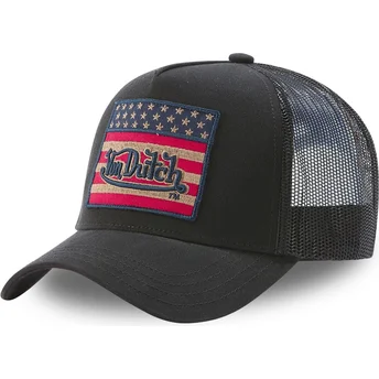 trucker-kasket-sort-flag-nr-fra-von-dutch