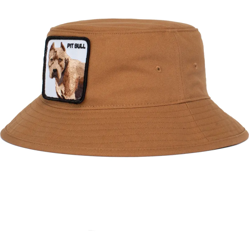 spande-brun-fra-bucket-marron-perro-pitbull-misunderstood-the-farm-af-goorin-bros