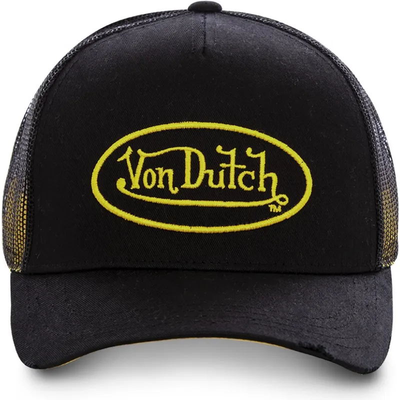 sort-trucker-kasket-med-gult-logo-neo-yel-fra-von-dutch