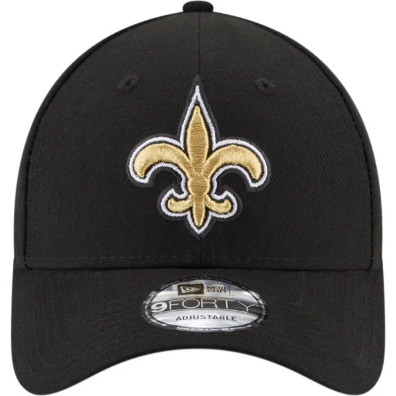 sort-justerbar-curved-kasket-9forty-the-league-fra-new-orleans-saints-nfl-fra-new-era