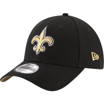 sort-justerbar-curved-kasket-9forty-the-league-fra-new-orleans-saints-nfl-fra-new-era