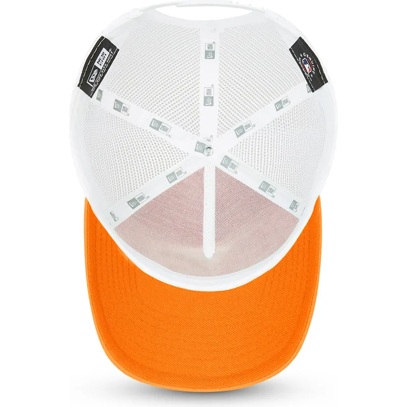 kasketter-buet-orange-snapback-a-frame-tonal-mesh-fra-new-york-yankees-mlb-af-new-era