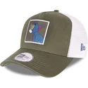 gron-og-hvid-a-frame-trucker-kasket-tom-og-jerry-looney-tunes-fra-new-era