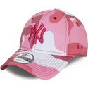 new-era-new-york-yankees-mlb-9forty-justerbar-pink-camouflage-buet-kasket-med-pink-logo