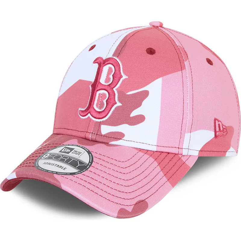 kasketter-buet-camouflage-justerbar-rem-rosa-rosa-9forty-fra-boston-red-sox-mlb-af-new-era