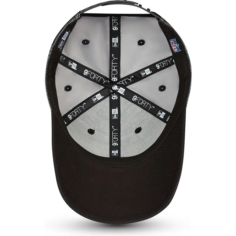 las-vegas-raiders-nfl-new-era-9forty-mesh-underlay-justerbar-sort-buet-kasket