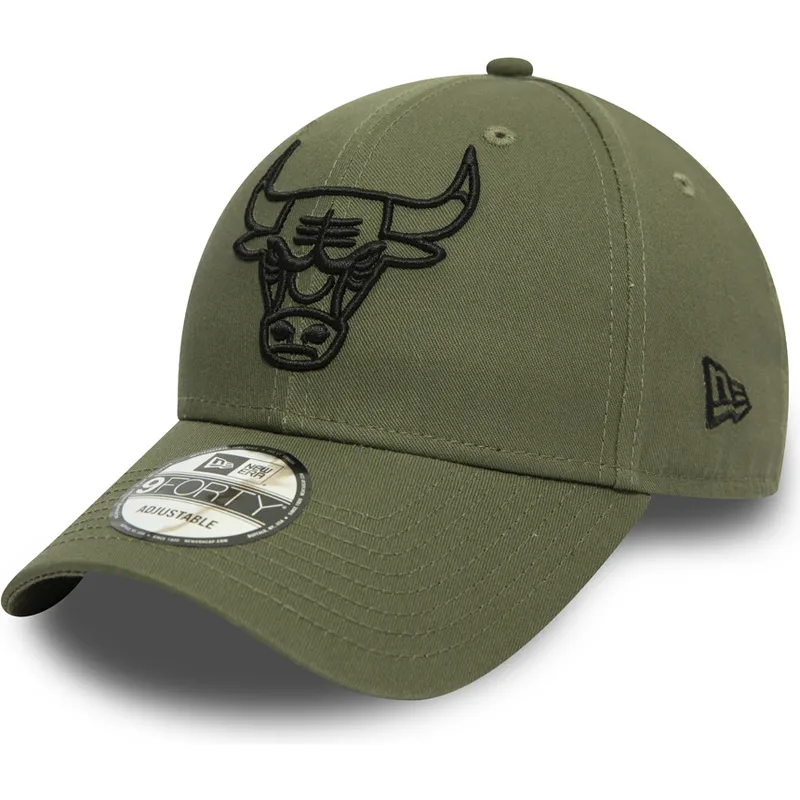 kasketter-buet-gron-justerbar-rem-negro-9forty-league-essential-fra-chicago-bulls-nba-af-new-era