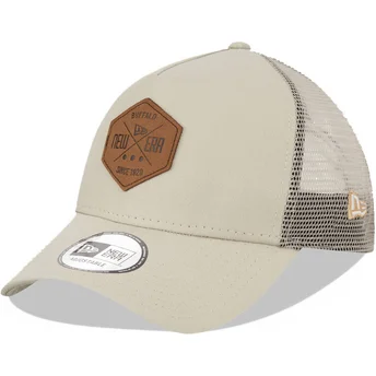 Grå trucker-kasket A Frame 9FORTY Heritage Patch fra New Era