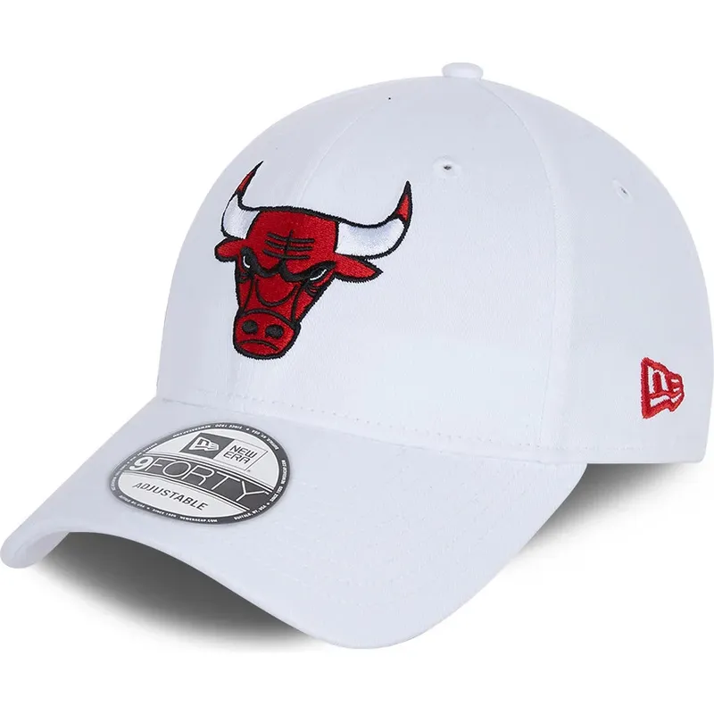 kasketter-buet-hvid-justerbar-rem-9forty-side-mark-fra-chicago-bulls-nba-af-new-era kasketter-buet-hvid-justerbar-rem-9forty-side-mark-fra-chicago-bulls-nba-af-new-era