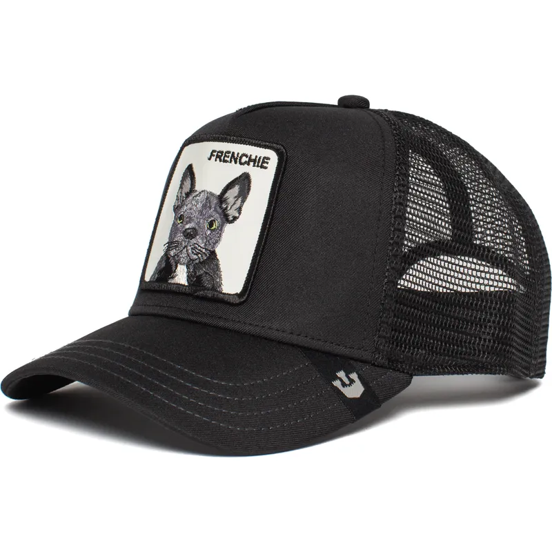 trucker-kasket-sort-hund-fransk-bulldog-frenchie-the-farm-fra-goorin-bros