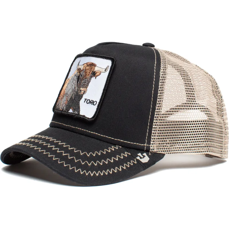 sort-trucker-kasket-toro-toro-thats-bull-the-farm-fra-goorin-bros