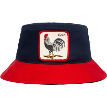 spande-marinebla-fra-bucket-azul-marino-y-rojo-gallo-cock-americana-the-farm-the-farm-af-goorin-bros