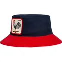 spande-marinebla-fra-bucket-azul-marino-y-rojo-gallo-cock-americana-the-farm-the-farm-af-goorin-bros