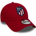 rod-justerbar-9forty-essential-kasket-med-buet-skygge-fra-atletico-de-madrid-lfp-af-new-era