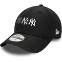 new-era-new-york-yankees-mlb-9forty-stack-logo-justerbar-sort-buet-kasket