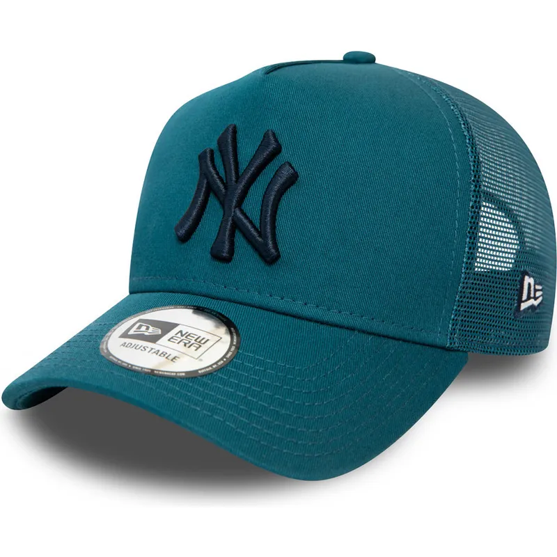 bla-trucker-kasket-med-sort-logo-league-essential-a-frame-af-new-york-yankees-mlb-fra-new-era