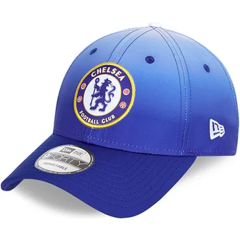 New Era Curved Brim 9FORTY Fade Chelsea Football Club Blue Adjustable Cap