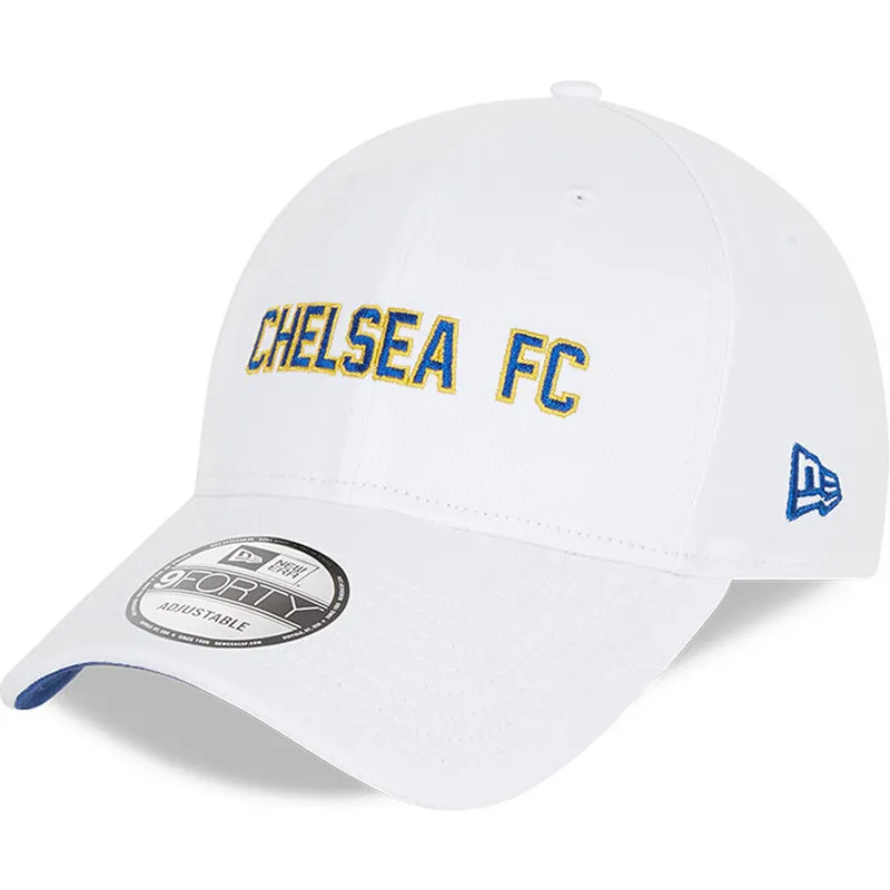 kasketter-buet-hvid-justerbar-rem-9forty-cotton-wordmark-fra-chelsea-football-club-premier-league-af-new-era