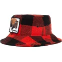 spande-buet-rod-snapback-fra-bucket-rojo-y-negro-bufalo-buffalo-i-m-a-little-hoarse-the-farm-the-farm-af-goorin-bros