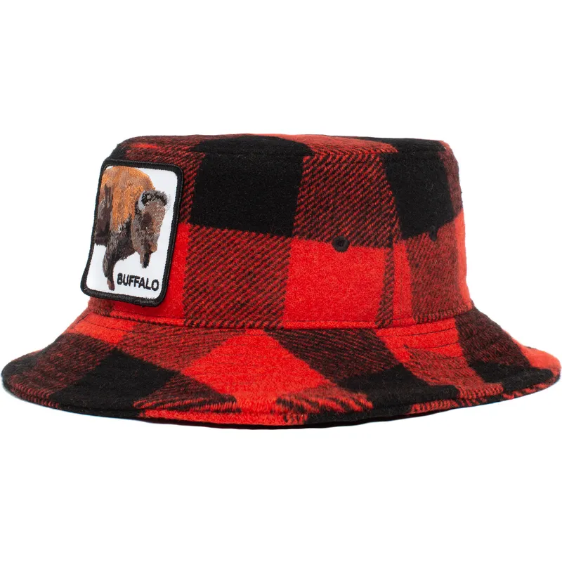 spande-buet-rod-snapback-fra-bucket-rojo-y-negro-bufalo-buffalo-i-m-a-little-hoarse-the-farm-the-farm-af-goorin-bros