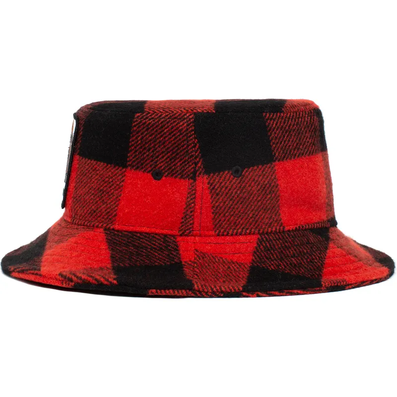 spande-buet-rod-snapback-fra-bucket-rojo-y-negro-bufalo-buffalo-i-m-a-little-hoarse-the-farm-the-farm-af-goorin-bros