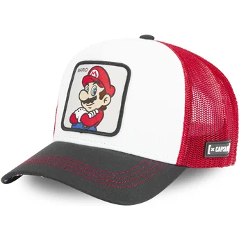 hvid-rod-og-sort-trucker-kasket-mario-smb-mar-super-mario-bros-fra-capslab