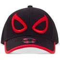 sort-kurvet-snapback-kasket-spider-man-minimal-eyes-marvel-comics-fra-difuzed