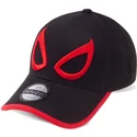 sort-kurvet-snapback-kasket-spider-man-minimal-eyes-marvel-comics-fra-difuzed