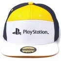hvid-gul-og-marinebla-justerbar-playstation-sony-kasket-fra-difuzed