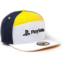 hvid-gul-og-marinebla-justerbar-playstation-sony-kasket-fra-difuzed
