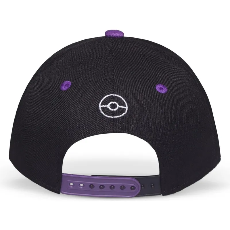 sort-snapback-kasket-med-buet-skygge-gengar-pokemon-fra-difuzed