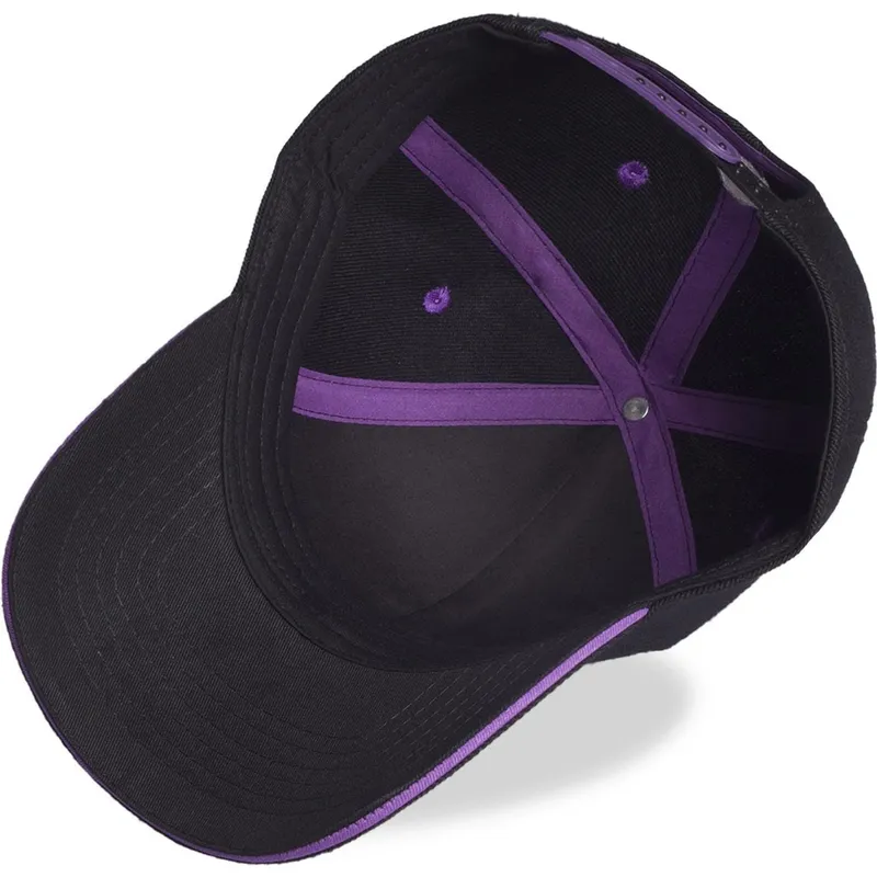 sort-snapback-kasket-med-buet-skygge-gengar-pokemon-fra-difuzed