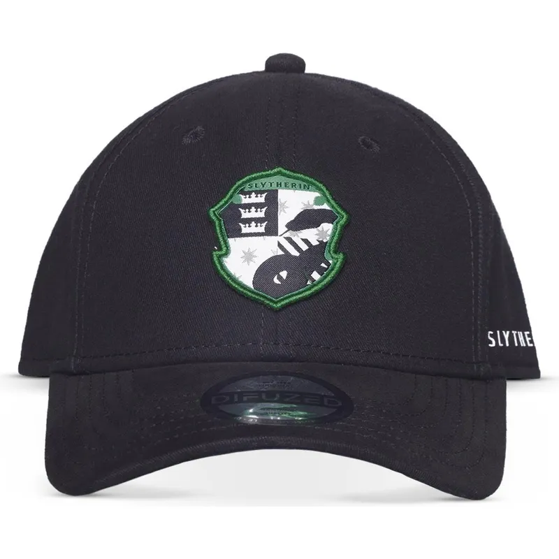 sort-buet-snapback-kasket-til-born-slytherin-emblem-harry-potter-fra-difuzed
