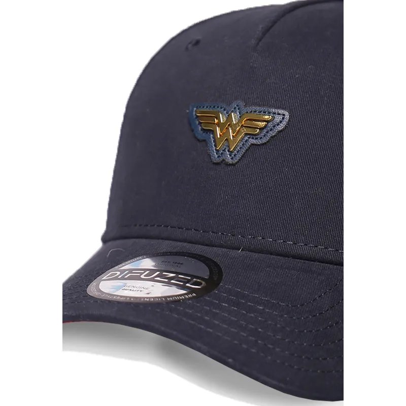 marinebla-buet-snapback-kasket-wonder-woman-logo-dc-comics-fra-difuzed