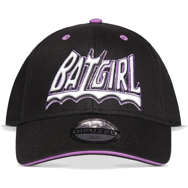 sort-snapback-kasket-med-buet-skygge-batgirl-dc-comics-fra-difuzed