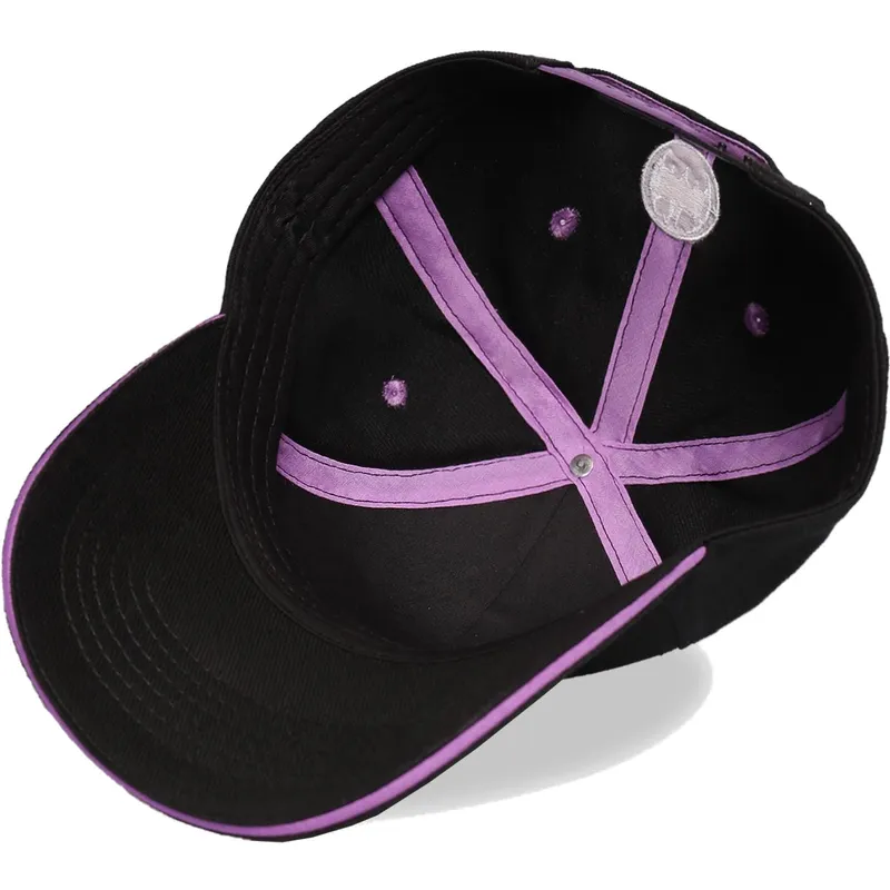 sort-snapback-kasket-med-buet-skygge-batgirl-dc-comics-fra-difuzed