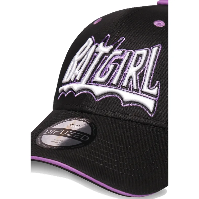 sort-snapback-kasket-med-buet-skygge-batgirl-dc-comics-fra-difuzed