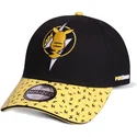 difuzed-pokemon-pikachu-badge-sort-og-gul-snapback-kasket-med-buet-skygge