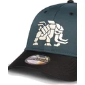 bla-og-sort-buet-snapback-kasket-tremortusk-mammut-forbidden-west-horizon-fra-difuzed
