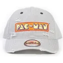 gra-justerbar-kasket-med-buet-skygge-logo-denim-pac-man-fra-difuzed