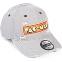 gra-justerbar-kasket-med-buet-skygge-logo-denim-pac-man-fra-difuzed