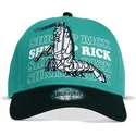 gron-og-sort-buet-snapback-kasket-rick-shrimp-rick-og-morty-fra-difuzed