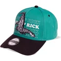 gron-og-sort-buet-snapback-kasket-rick-shrimp-rick-og-morty-fra-difuzed