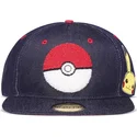 flad-kasket-bla-cowboy-snapback-poke-ball-pikachu-pokemon-fra-difuzed