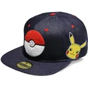 flad-kasket-bla-cowboy-snapback-poke-ball-pikachu-pokemon-fra-difuzed