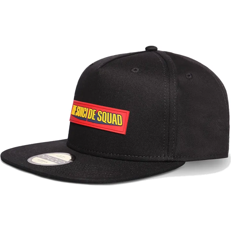 flad-sort-snapback-kasket-suicide-squad-marvel-comics-fra-difuzed