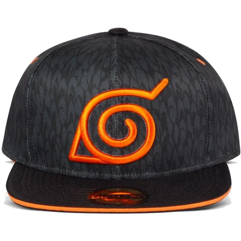 sort-flat-snapback-kasket-konoha-symbol-naruto-fra-difuzed