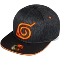 sort-flad-snapback-kasket-med-konoha-symbol-naruto-fra-difuzed